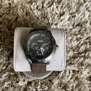 Fossil Multifunction Leather Band Watch